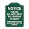 Signmission Do Not Leave Belongings in Sight Management Is Not Liable for Theft or Damage, A-DES-GW-1824-23529 A-DES-GW-1824-23529 - alternate 1